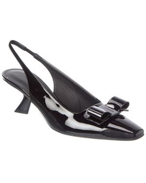 Ferragamo Logo Leather Pump - Black