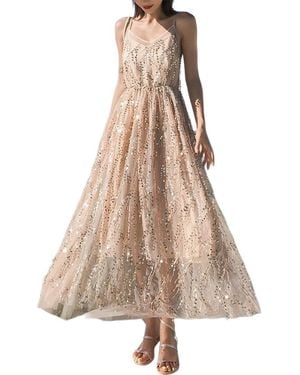 LEON GORI Midi Dress - Natural
