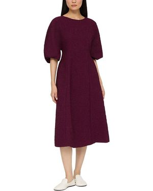 Lafayette 148 New York Short Balloon Sleeve A-Line Dress - Purple