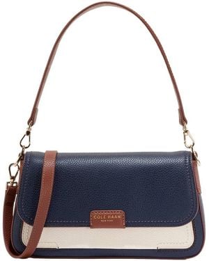 Cole Haan Leighton Leather Shoulder Bag - Blue