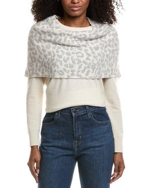 Portolano Cashmere Mini Poncho - Blue