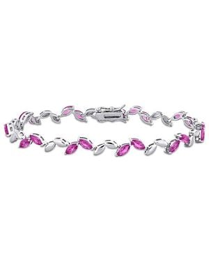 Rina Limor 9.50 Ct. Tw. Lab-Grown Sapphire Bracelet - Metallic