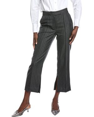 Jonathan Simkhai Vera Straight Leg Crop Wool-Blend Pant - Grey