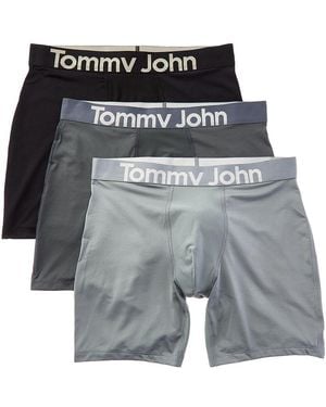 Tommy John Set Of 3 360 Sport Micro 6In Boxer Brief - Grey