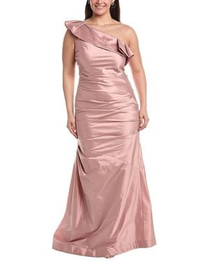 Teri Jon Plus Embellished Maxi Dress - Pink