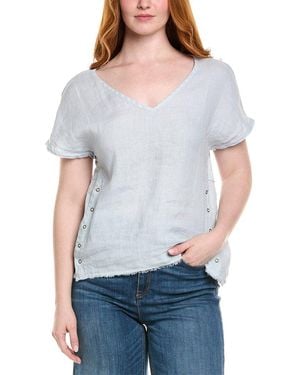 XCVI Rian Linen Top - Gray
