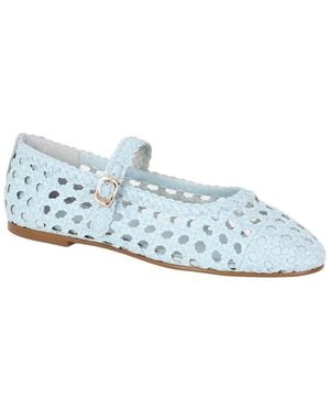Tiffany & Fred Paris Crochet Leather Flat - Blue