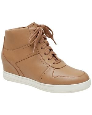 Linea Paolo Andres-L Leather Wedge Trainer - Brown