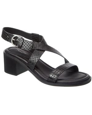 Rag & Bone Geo Block Embossed Leather Sandal - Black