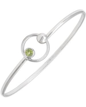 Gemstones 0.33 Ct. Tw. Peridot Bangle Bracelet - White