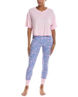 Honeydew Intimates 2Pc Cuddle Crew T-Shirt Pant Set - Blue