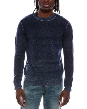 Autumn Cashmere Inked Crewneck High Rib 100% Cashmere Jumper - Blue