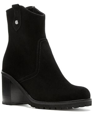 La Canadienne Bessie Waterproof Suede Bootie - Black