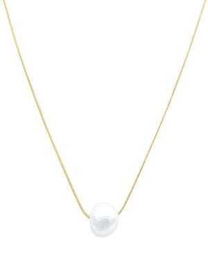 Adornia 14K 10Mm Pearl Necklace - Metallic