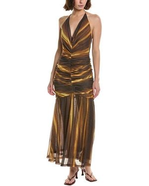 Bardot Aries Mesh Maxi Dress - Brown
