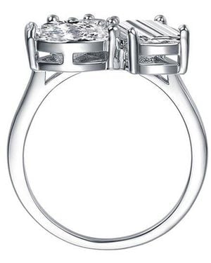 Genevive Jewelry Diamond Cz Statement Ring - Metallic