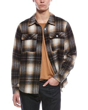HUNTER Heavyweight Flannel Plaid Shirt - Black