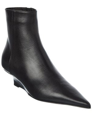 TOTEME Leather Bootie - Black
