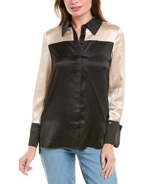 Reiss Lorey Silk Top - Black