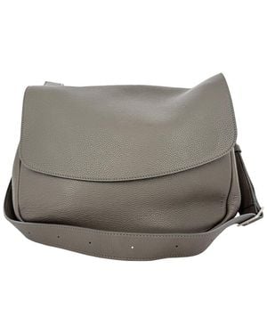 The Row Leather Small Mail Bag (Authentic Pre-Loved) - Gray