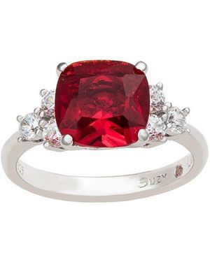 Suzy Levian CZ Jewelry Suzy Levian Cz Ring - Red