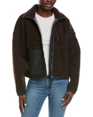 Canada Goose Simcoe Zip Up Fleece Wool-Blend Sweater - Black