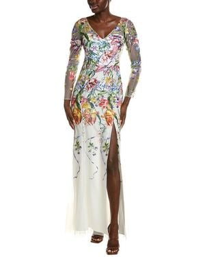 Marchesa Ribbons Gown - White