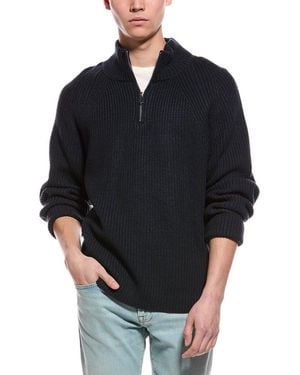Slate & Stone Ribbed 1/4-Zip Mock Neck Jumper - Black