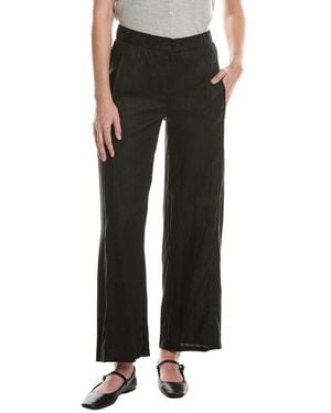 Eileen Fisher Linen Wide Ankle Pant - Black