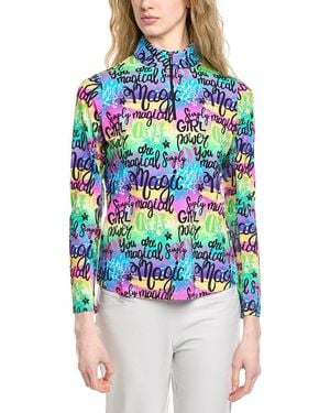 IBKUL Long Sleeve Mock Neck - Blue