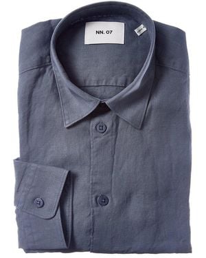 NN07 Linen Dress Shirt - Blue