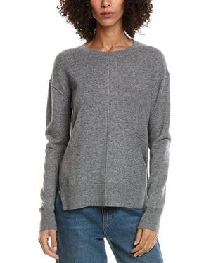 InCashmere Seam Detail High-Low Wool & Cashmere-Blend Jumper - Grey