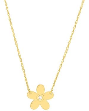 HAWLEY ST 14K 0.01 Ct. Tw. Diamond Nature Necklace - Metallic