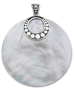 Samuel B. Pearl Circle Pendant - White
