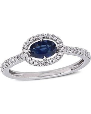 Rina Limor 14k 0.79 Ct. Tw. Diamond & Sapphire Ring - Blue