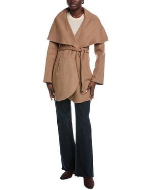 Tahari Marilyn Wool-Blend Coat - Natural