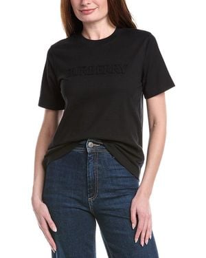 Burberry Check T-Shirt - Black