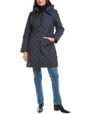 Tahari Taffeta Coat - Blue