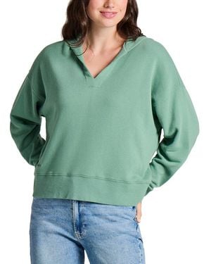 Life Is Good. Terry Boxy Pullover - Green
