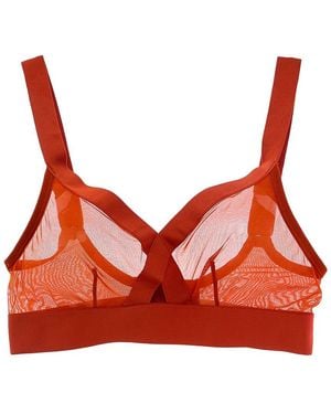 DKNY Sheers Triangle Mesh Bralette - Orange