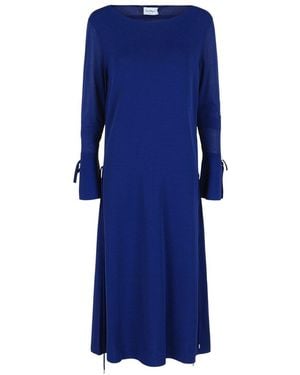 Ferragamo Long-Sleeved Midi Dress - Blue