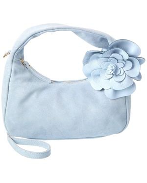 Isabella Rossetti Fluer 27 Suede Shoulder Bag - Blue