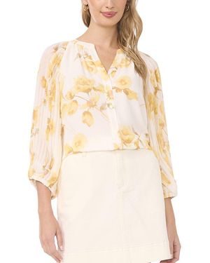 Vince Camuto Button Front Blouse - Natural