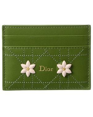 Dior Jardin Small Leather Card Holder - Green