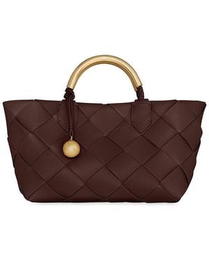 Rebecca Minkoff Frankie Woven Leather Mini Tote - Brown