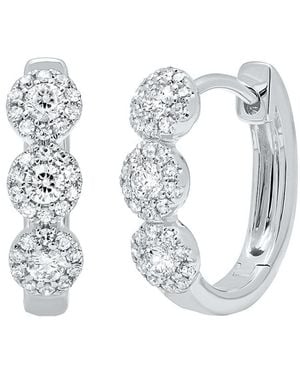 Diana M. Jewels Fine Jewellery 14k 0.37 Ct. Tw. Diamond Hoops - White