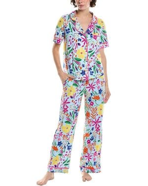 Room Service Pjs 2Pc Arizona Top & Pant Set - Blue