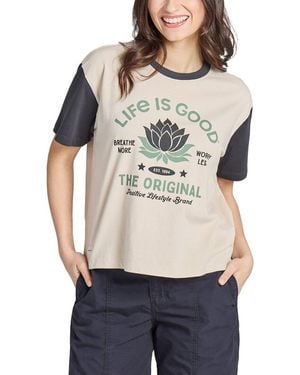 Life Is Good. Crusher Boxy Tee - Grey