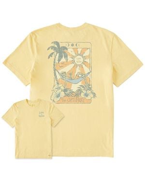 Life Is Good. Crusher-Lite T-Shirt - Yellow