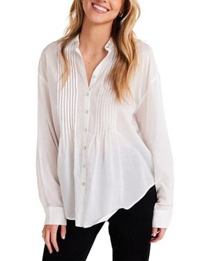 Bella Dahl Pintucked Flowy Shirt - White